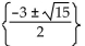 Find the real or imaginary solutions by using the quadratic formula. -  = -6n - 3 A)    B)    C)    D)   