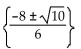 Find the real or imaginary solutions by using the quadratic formula. -  + 8x = -1 A)    B)    C)    D)   