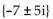 Find the real or imaginary solutions by using the quadratic formula. -  - 14x + 74 = 0 A)    B)  {12, 2} C)    D)   