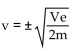 Solve for the indicated variable. -Solve for v.   A)    B)    C)    D)   