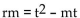 Solve for the indicated variable. -Solve for t.   A)    B)    C)    D)   