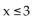 Write an inequality whose solution set is the interval. -  A)  x < 3 B)  x > 3 C)    D)   