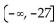 Write the solution set in interval notation. -x < -27 A)    B)    C)    D)   