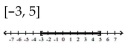 Solve the compound inequality. Write the solution set using interval notation and graph it. -  A)    B)    C)    D)   