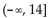 Solve the absolute value inequality. Write the solution set using interval notation. -  A)    B)  [-14, 14] C)    D)   