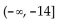 Solve the absolute value inequality. Write the solution set using interval notation. -  A)    B)  [-14, 14] C)    D)   