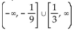 Solve the absolute value inequality. Write the solution set using interval notation. -  A)    B)    C)    D)   