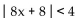Solve the absolute value inequality. Write the solution set using interval notation. -  A)    B)    C)    D)   