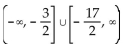 Solve the absolute value inequality. Write the solution set using interval notation. -  A)    B)    C)    D)   
