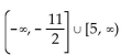 Solve the absolute value inequality. Write the solution set using interval notation. -  A)    B)    C)    D)   