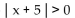 Write an inequality of the form   k or of the form   k so that the inequality has the given solution set. -(-5, 5)  A)    B)    C)    D)   
