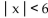 Write an inequality of the form   k or of the form   k so that the inequality has the given solution set. -(-4, 6)  A)    B)    C)    D)   
