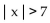 Write an absolute value inequality that has the given solution set. -  A)    B)    C)    D)   