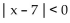 Write an absolute value inequality that has the given solution set. -  A)    B)    C)    D)   