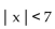 Write an absolute value inequality that has the given solution set. -  A)    B)    C)    D)   