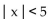 Write an absolute value inequality that has the given solution set. -  A)    B)    C)    D)   