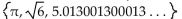 Find the specified subset. -The irrational numbers in the set   A)  13, -24, 0.81, 5.1414 . . . B)    C)    D)   