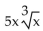 Simplify the expression. Assume all variables represent positive real numbers. -  A)    B)    C)    D)  5x