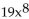 Find the degree and leading coefficient of the polynomial. -  - 9x + 5 A)  Degree: 19; leading coefficient: 8 B)  Degree: 9; leading coefficient: 19 C)  Degree: 8; leading coefficient: 19 D)  Degree: 10; leading coefficient: 19
