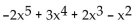 Evaluate the polynomial. -P(x)  =   , P( 2)  A)  25 B)  -4 C)  -9 D)  -8