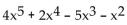 Evaluate the polynomial. -P(x)  =   , P(-2)  A)  -64 B)  -60 C)  -31 D)  -65