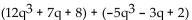 Perform the operation indicated. -  A)    B)  -34q - 10q - 6 C)    D)   