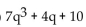 Perform the operation indicated. -  A)    B)  -34q - 10q - 6 C)    D)   