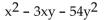 Use the distributive property to find the product. -(x - 9y) (x + 6y)  A)    B)    C)    D)  x - 3xy - 54y