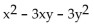 Use the distributive property to find the product. -(x - 9y) (x + 6y)  A)    B)    C)    D)  x - 3xy - 54y