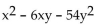 Use the distributive property to find the product. -(x - 9y) (x + 6y)  A)    B)    C)    D)  x - 3xy - 54y