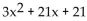 Multiply. -(-1 + 3x) (8 + 3x)  A)    B)    C)    D)   