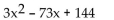 Multiply. -(3x - 12) (3x - 12)  A)    B)    C)    D)   