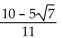 Simplify the expression by rationalizing the denominator. -  A)    B)    C)    D)   