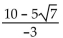 Simplify the expression by rationalizing the denominator. -  A)    B)    C)    D)   