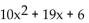 Factor the trinomial. -1   A)  (10x + 3) (x + 2)  B)  (10x + 1) (x + 6)  C)  (2x - 3) (5x - 2)  D)  (2x + 3) (5x + 2) 