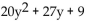 Factor the trinomial. -  A)  (20y + 1) (y - 9)  B)  (4y - 3) (5y - 3)  C)  (4y + 3) (5y + 3)  D)  (20y + 3) (y + 3) 