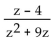 Perform the indicated operation and simplify. -  A)    B)    C)  z - 4 D)   