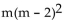 Find the least common denominator. -  A)    B)    C)  m(m - 4) (m - 2)  D)  m(m - 2) (m - 2) 