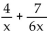 Perform the indicated operation and express in lowest terms. -  A)    B)    C)    D)   