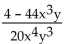 Perform the indicated operation and express in lowest terms. -  A)    B)    C)    D)   