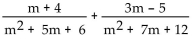 Perform the indicated operation and express in lowest terms. -  A)    B)    C)    D)  4m - 1