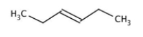 What is the name of the following compound?   A)  3-hexane B)  3-hexene C)  4-hexene D)  4-hexyne