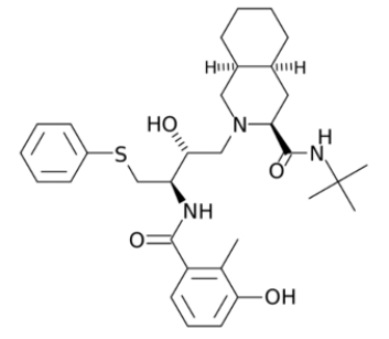 Viracept is an antiviral drug that is used to prevent HIV cells from multiplying in the body. How many benzene rings are in Viracept?   A)  1 B)  2 C)  3 D)  4