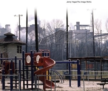 <strong>What is probably TRUE about the children living in neighborhoods like this one? </strong> A)They are likely to suffer from asthma. B)They are probably poor. C)They probably live in a minority neighborhood. D)All of these choices