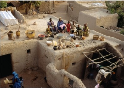 Which of the following represents consumption overpopulation?   A typical Brazilian Residence   A typical Japanese family   A typical Mexican family   A typical family from Mali A) Family from Mexico B) Family from Mali C) Family from Japan D) Family from Brazil