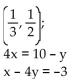Determine if the following ordered pair satisfies the system of linear equations. -  A)  Yes B)  No