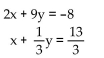 Find the solution to the system of equations by substitution. -  A)  (5, 2)  B)  (-5, -2)  C)  (-5, 2)  D)  (5, -2) 