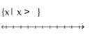 Illustrate the set on a number line. -  A)    B)    C)    D)   