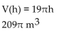 Solve the problem. -The formula for the volume of a right circular cylinder is   . If the height is 19 m, then the volume is a function of the radius, r. Write the function using function notation, where the height is 19. Determine the Volume if the radius is 11 m. A)    B)    C)    D)   