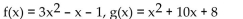 For the pair of functions, find (f + g) (x) , (f + g) (a)  and (f + g) (2) . -  A)    B)    C)    D)   